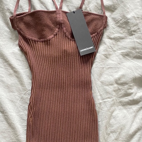 Brown Halter Midi Dress - Picture 5 of 5